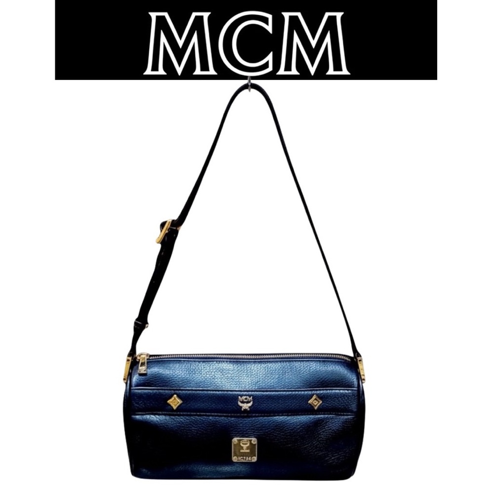 MCM Studded Papillon Barrel Mini Bag, Authentic. EUC